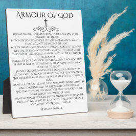 Rüstung der Epheser Gottes 6 10 dekorativ Fotoplatte