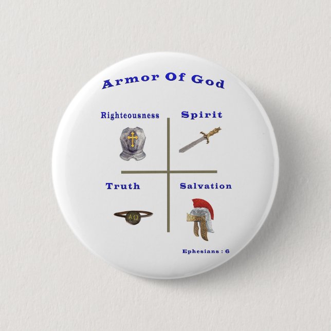 Rüstung der Gott-T - Shirts und -mehr Button (Vorderseite)