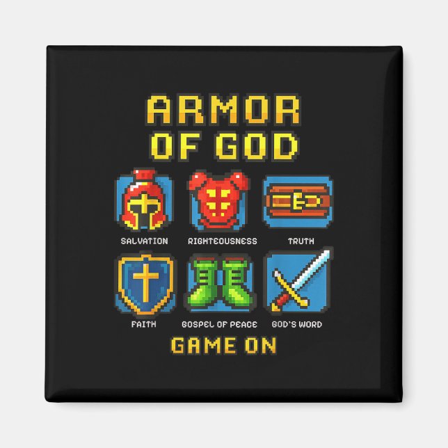 Rüstung des Christlichen Videospiels von God Pixel Magnet (Vorne)