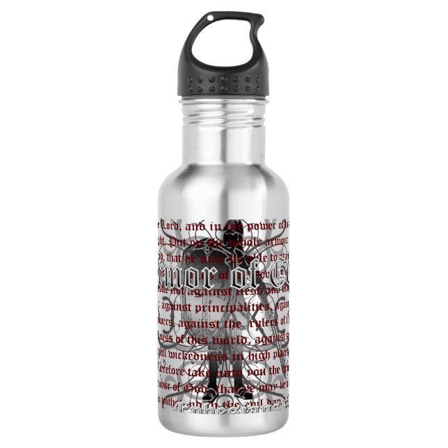 Rüstung des Gott-Soldaten Edelstahlflasche (Vorderseite)