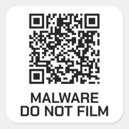 Rüstung gegen Überwachung - Malware-Warnung Quadratischer Aufkleber