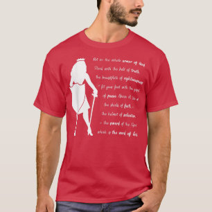 Rüstung Gottes Damenschild der Glaubensschwert-Bib T-Shirt
