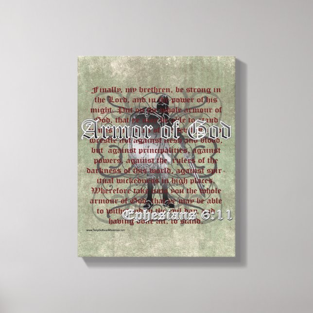 Rüstung Gottes, Ephesianer 6:10-18, Christlicher S Leinwanddruck (Vorderseite)