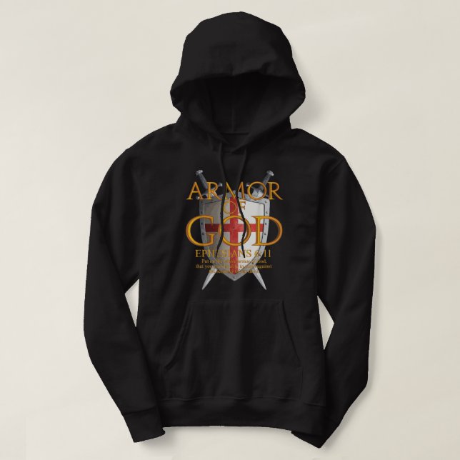 Rüstung Gottes Ephesians Bible Verse Religiösen Ch Hoodie (Design vorne)