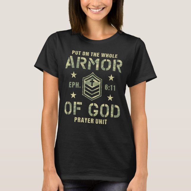 Rüstung Gottes Geschenk für Christen Religiöse Cam T-Shirt (Vorderseite)
