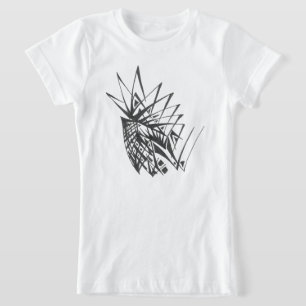 Rüstung Schwarz Weiß Abstrakt Stammes-Tattoo-Kunst T-Shirt