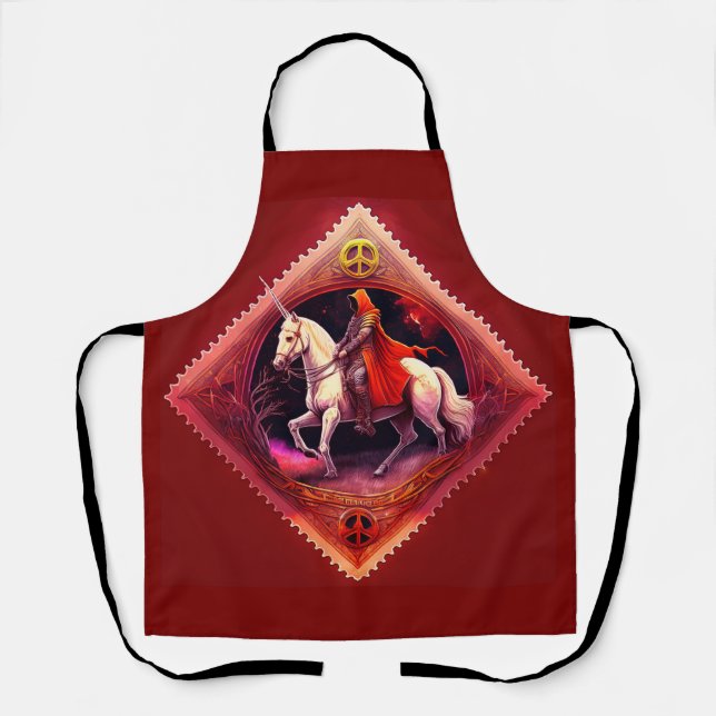 Rüstungsbeschwerde Ritter in Rotem Kapitän reiten  Schürze (Vorderseite)