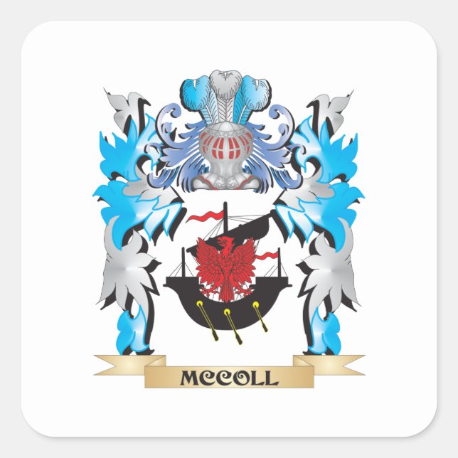 Rüstungsmanschette - Familienwappen Quadratischer Aufkleber (Vorderseite)