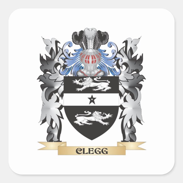 Rüstungsüberzug - Familienwappen Quadratischer Aufkleber (Vorderseite)