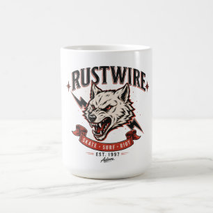 Rustwire Wolf Skull T-Shirt Kaffeetasse