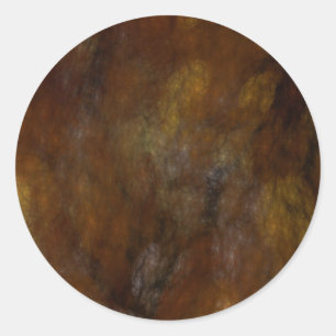 Rusty Abstrakt Fraktal Round Aufkleber