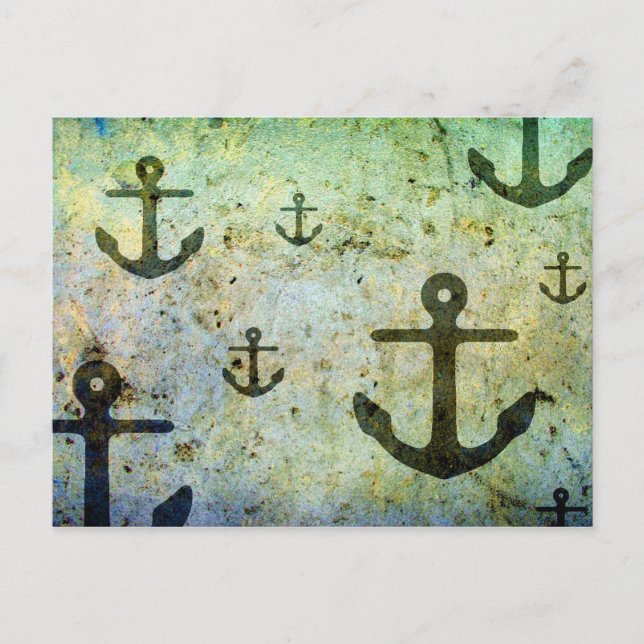 Rusty Anchors Artwork Postkarte (Vorderseite)