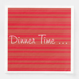 Rusty Barn Red Stripe Serviette