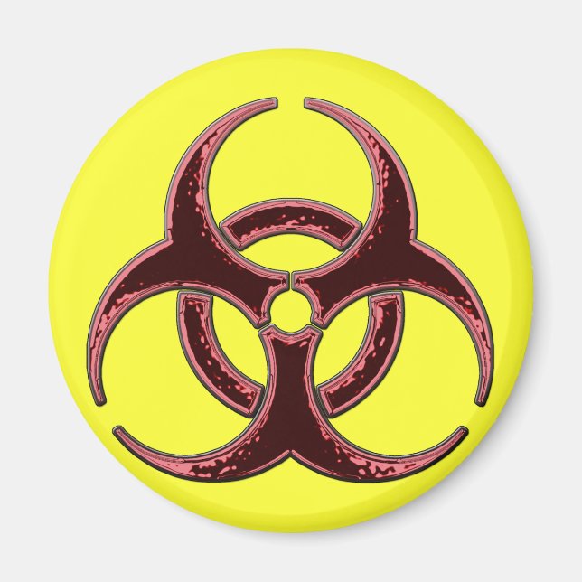 Rusty Bio Hazard Symbol Magnet (Vorne)
