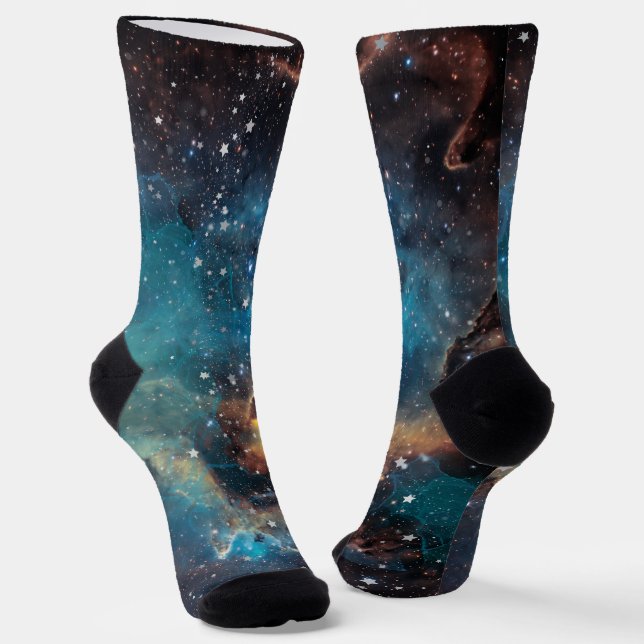 Rusty Blue Cloud Nebula Socken (Gewinkelt)