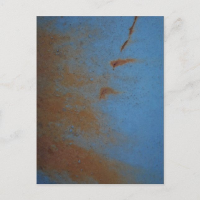 Rusty Blue Hintergrund Postkarte (Vorderseite)