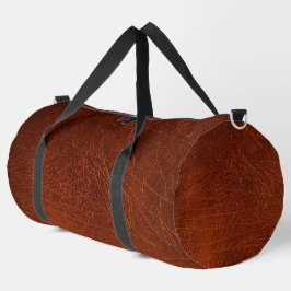 Rusty Brown Imitats Leather Duffle Bag