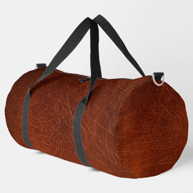 Rusty Brown Imitats Leather Duffle Bag (Linke Ecke)