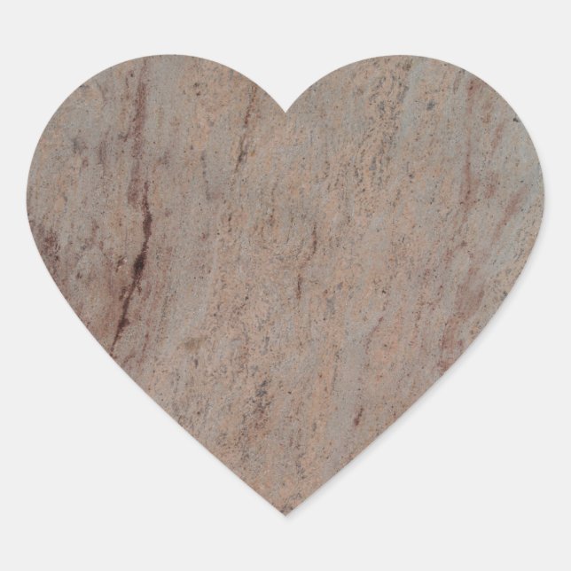 Rusty Brown Marble Heart Sticker (Vorderseite)