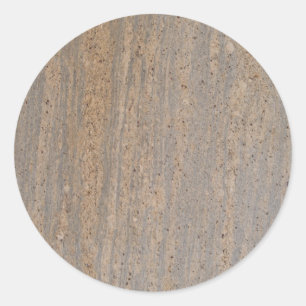 Rusty Brown Marble Round Sticker
