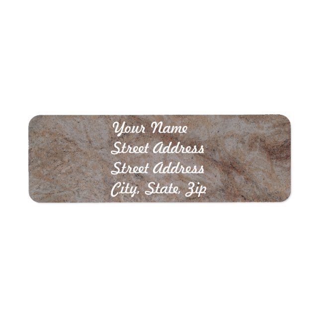 Rusty Brown Marble Rücksendeadresse Sticker (Vorne)