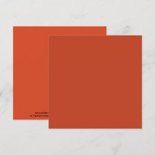 Rusty Burnt Pumpkin Solid Color Karte