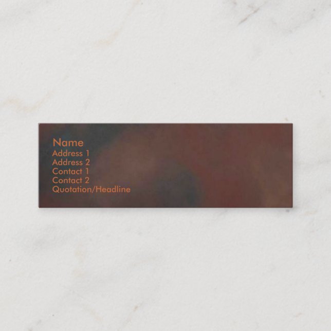 Rusty Business Card Mini Visitenkarte (Vorderseite)