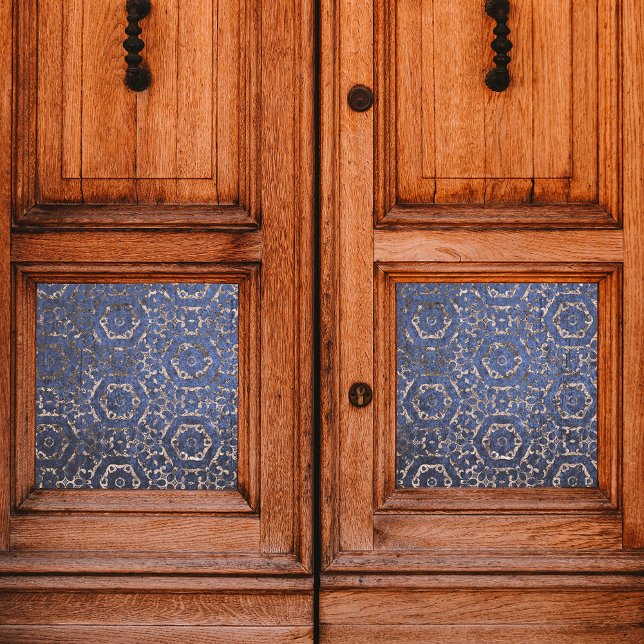 Rusty Damask Muster Overlay Blue Grunge Textur Seidenpapier (Von Creator hochgeladen)