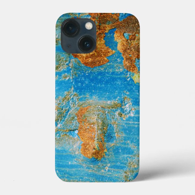 Rusty Distressed Blue Metal Case-Mate iPhone Hülle (Rückseite)