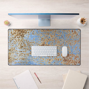 Rusty Distressed Grunge Blue Paint Urban Abstrakt Schreibtischunterlage