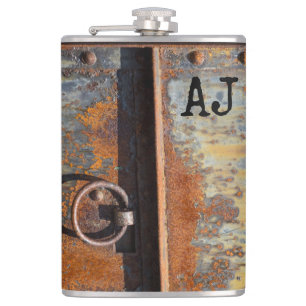 Rusty Door Custom Monogram Flachmann