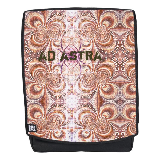 Rusty Fraktal Ad Astra Science Fiction Rucksack (Vorderseite)