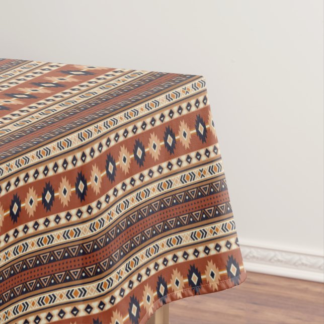 Rusty Geometry Boho Print Tischdecke (Beispiel)