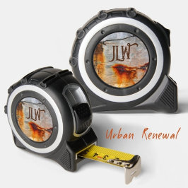 Rusty Gray and Orange Urban Grunge Industrial Maßband