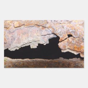 Rusty Junk Pipe Texturrost Rechteckiger Aufkleber