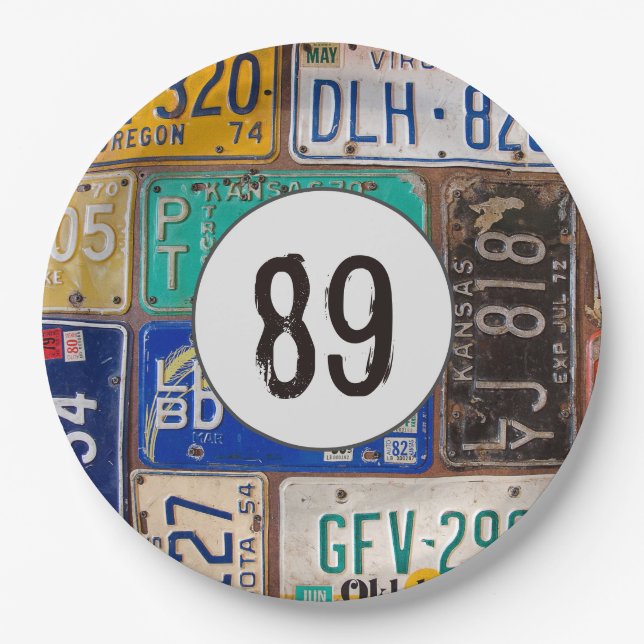 Rusty License Teller 89. Geburtstag (Vorderseite)