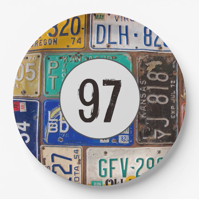 Rusty License Teller 97. Geburtstag (Vorderseite)