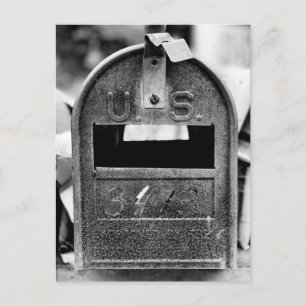Rusty Mailbox Portrait Postkarte