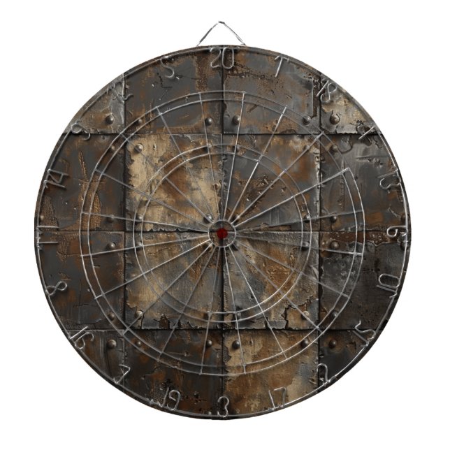 Rusty Metal Dartboard Dartscheibe (vorne)