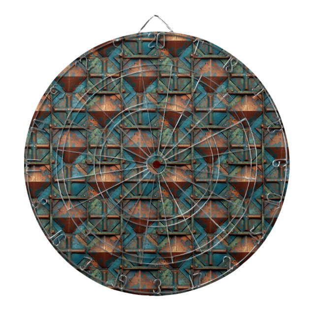 Rusty Metal Dartboard Dartscheibe (vorne)