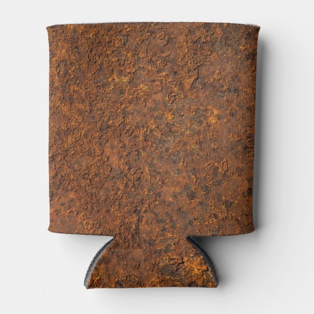 Rusty Metal: Texturierte Eisen Ästhetik. Dosenkühler (Vorderseite)