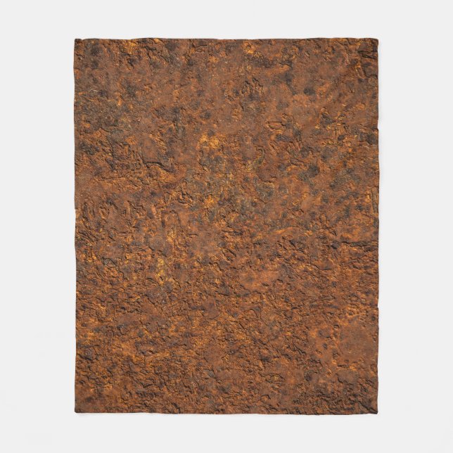 Rusty Metal: Texturierte Eisen Ästhetik. Fleecedecke (Vorderseite)