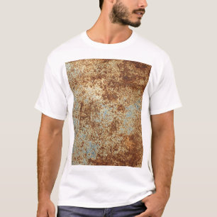 Rusty Metal: Texturierte Panel Hintergrund. T-Shirt