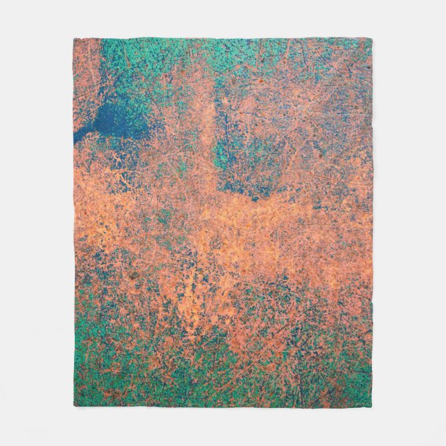 Rusty Metallplatte Hintergrund Textur. Stahlplatte Fleecedecke (Vorderseite)