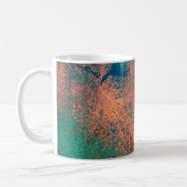 Rusty Metallplatte Hintergrund Textur. Stahlplatte Kaffeetasse (Links)