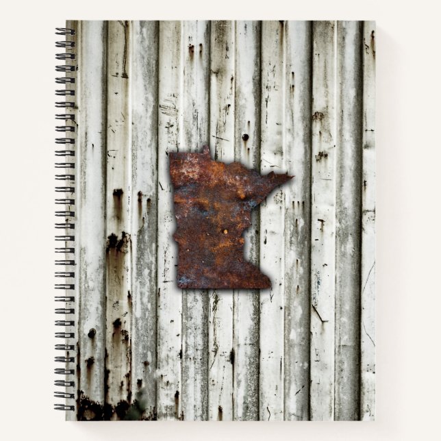 Rusty Minnesota Shape Notizbuch (Vorderseite)