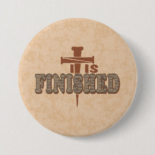 Rusty Nails Cross of Christ Christlich Design Button