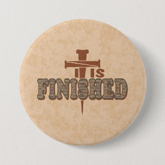 Rusty Nails Cross of Christ Christlich Design Button