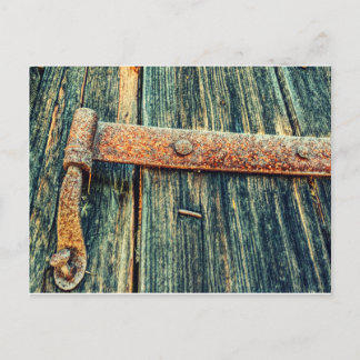 Rusty Old Barn Door Hintern Hinge Postkarte