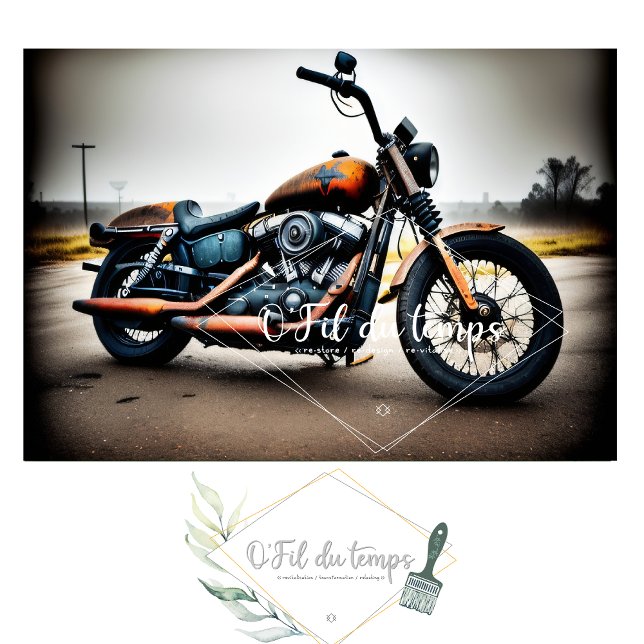 Rusty old bike v6 postapocallyptic Tissue paper Seidenpapier (Von Creator hochgeladen)